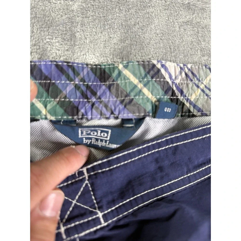 Polo Ralph Lauren Mens XL Blue Beach Ocean Scene Swim Shorts Trunks